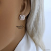 Rose gold stud earrings #68066