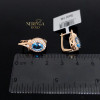 Rose gold english lock earrings #59934