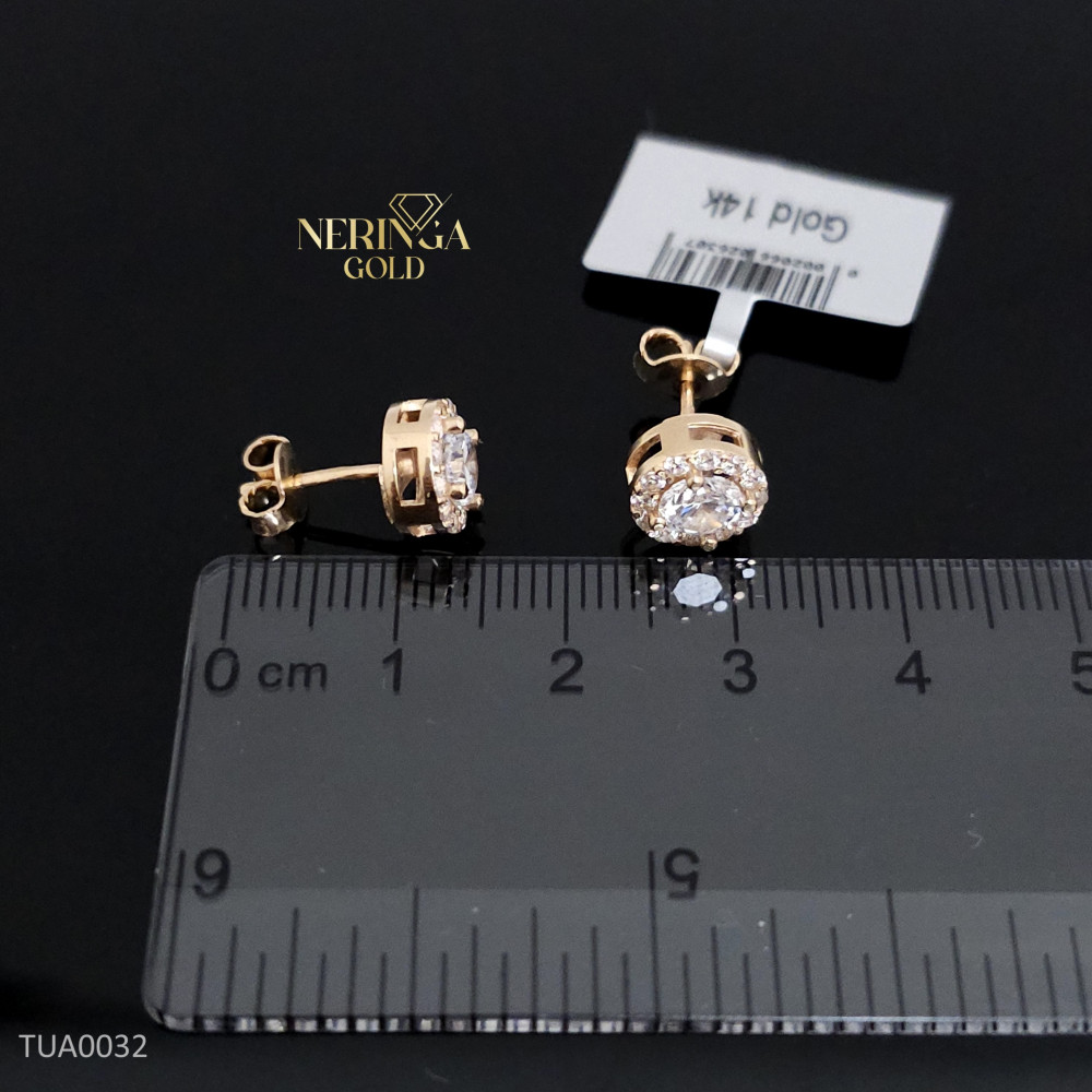 Rose gold stud earrings #68061