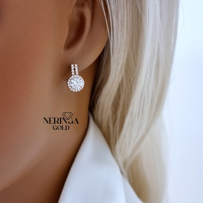 Rose gold english lock earrings #60478 Rose gold english lock earrings #60478