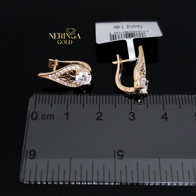 Rose gold english lock earrings #60533 Rose gold english lock earrings #60533