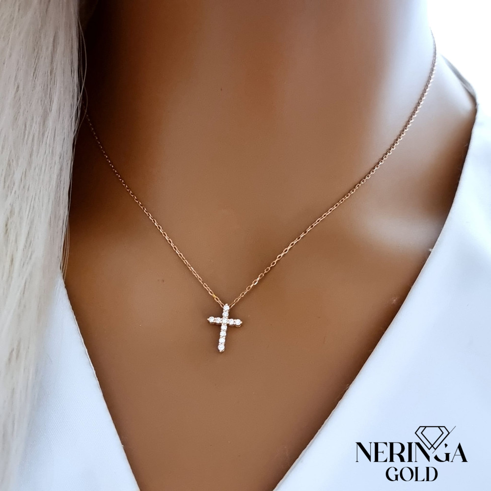 Rose gold gemstone necklace set #69218