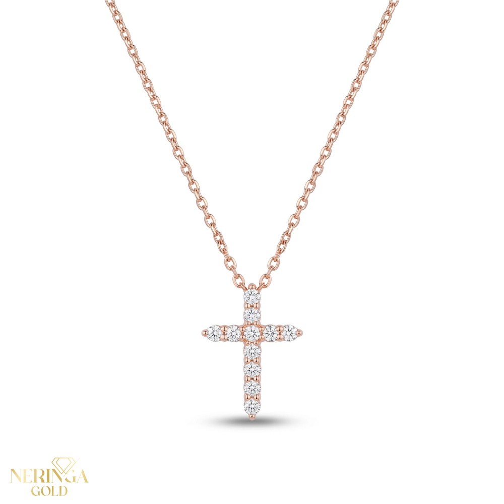 Rose gold gemstone necklace set #69218