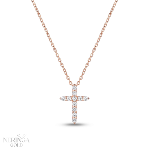 Rose gold gemstone necklace set #69215
