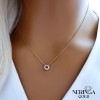 Rose gold gemstone necklace set #69226