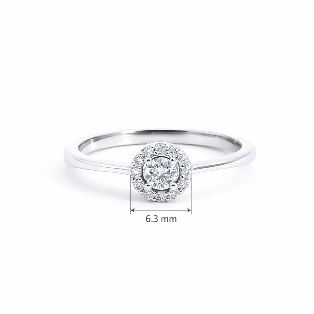 White gold gemstone ring #68093