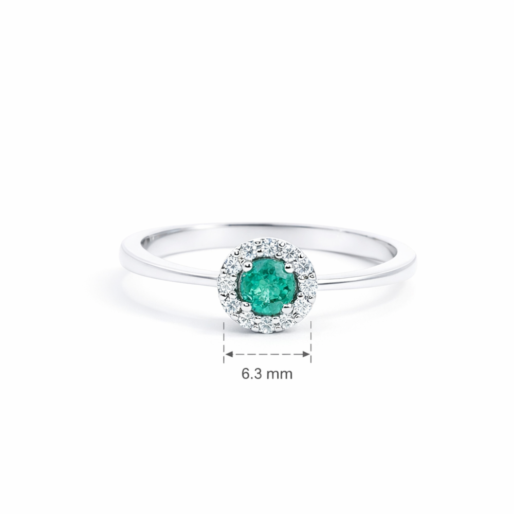White gold gemstone ring #68091
