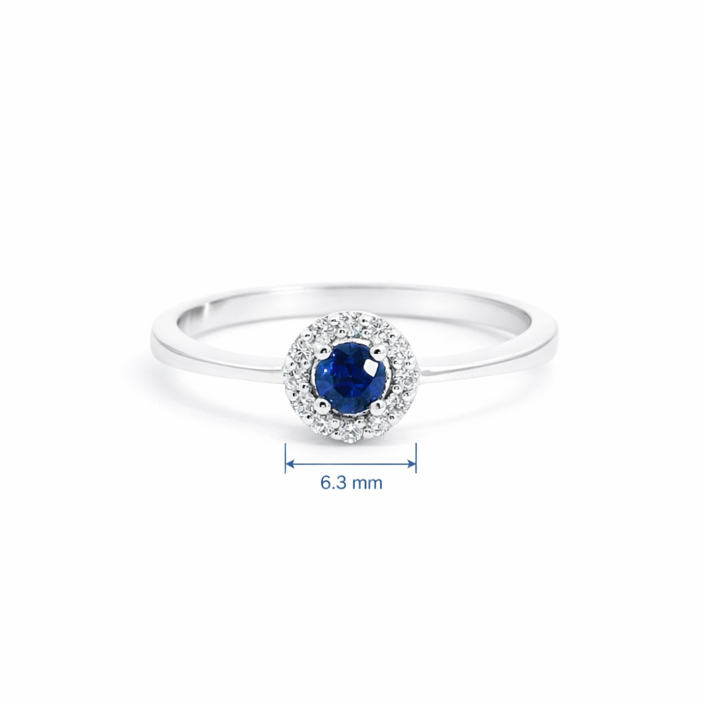 White gold gemstone ring #68092