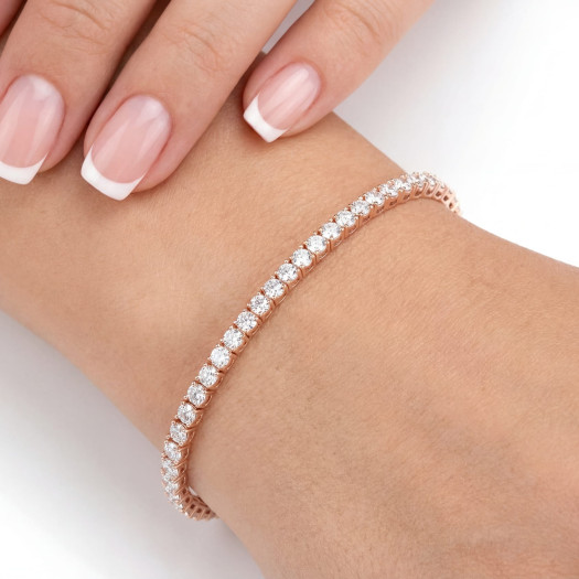 Rose gold gemstone necklace set #68097