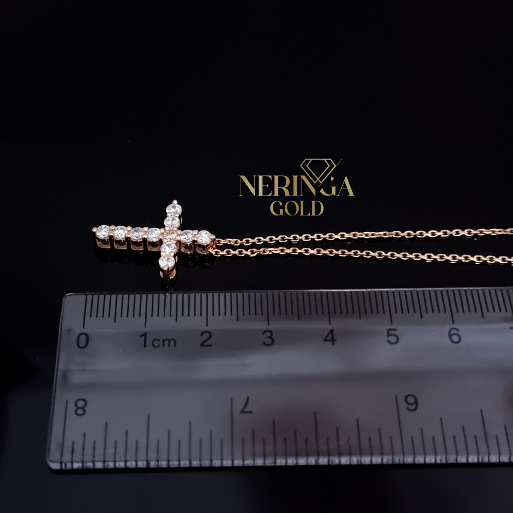 Rose gold necklace set #68911