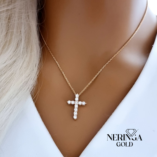 Rose gold necklace set #68911