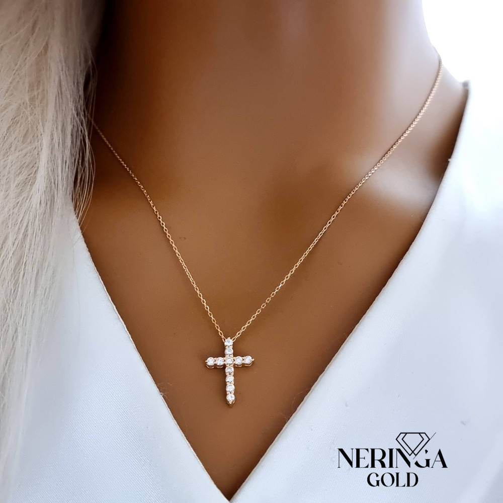 Rose gold necklace set #67860