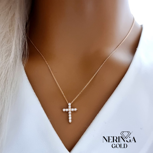 Rose gold necklace set #67860