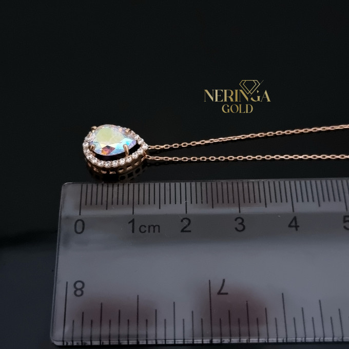Rose gold necklace set #63617