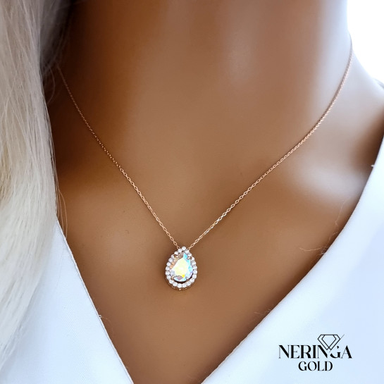 Rose gold necklace set #66641