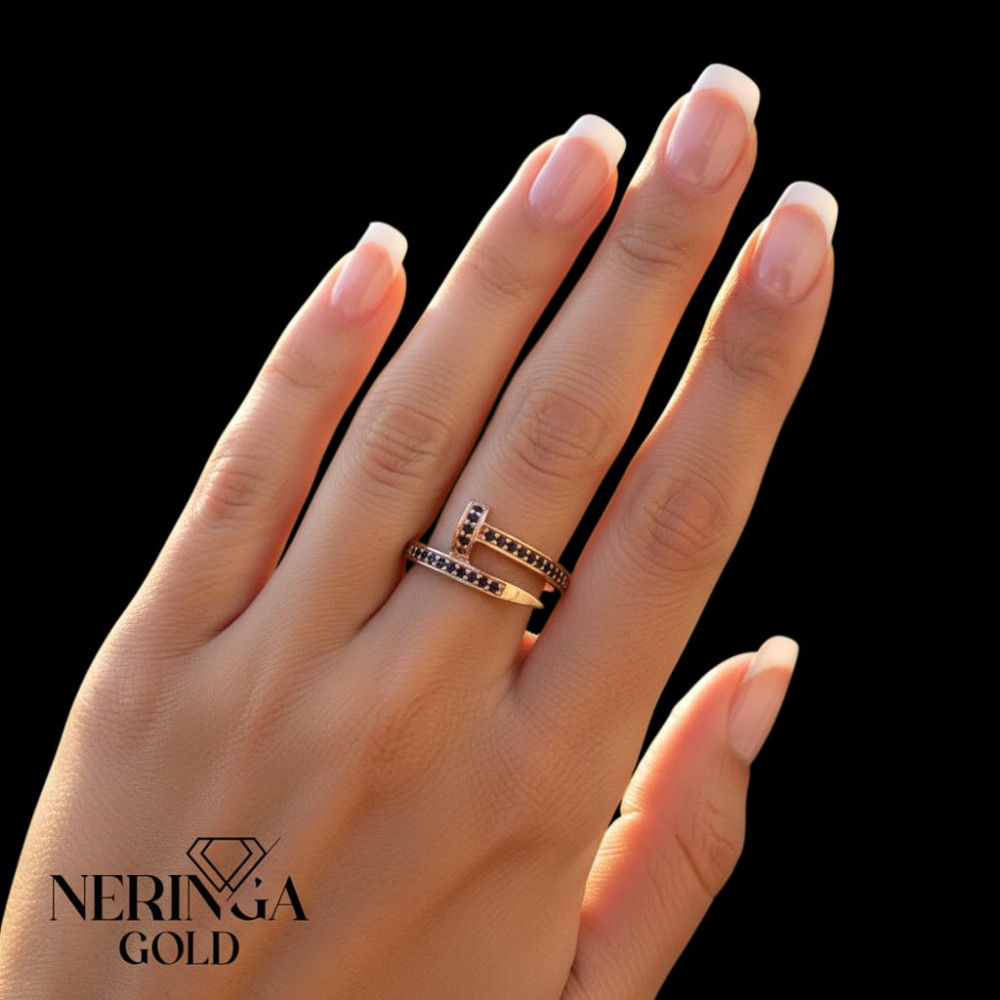 Rose gold women's ring #67355
