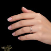 Rose gold women's ring #65077