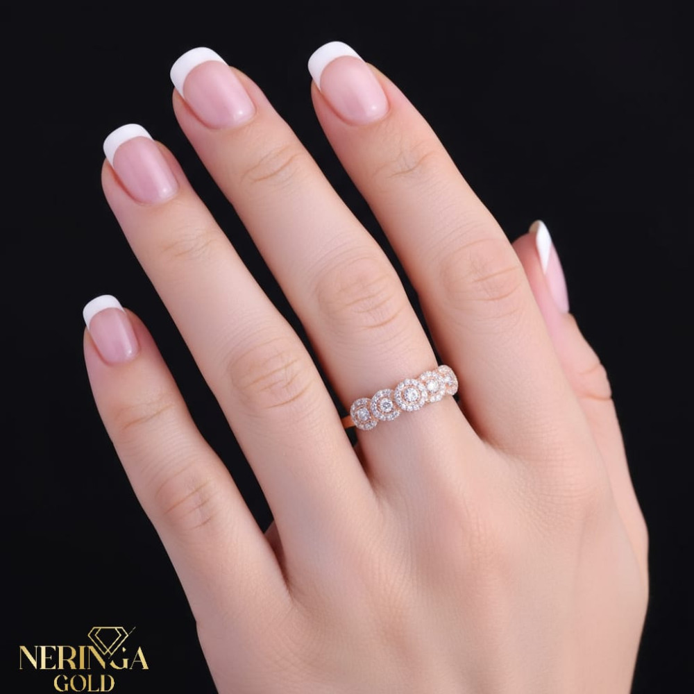 Rose gold women's ring #65327