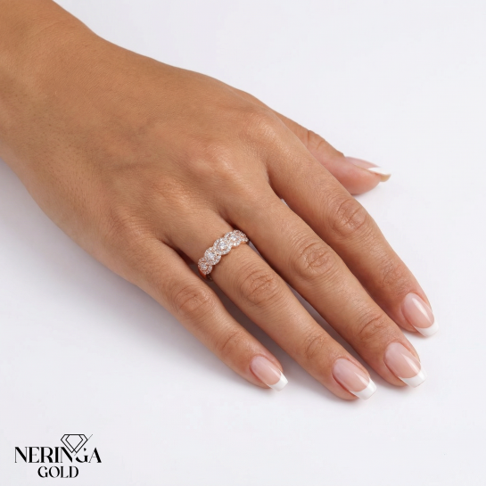 Rose gold women's ring #67938