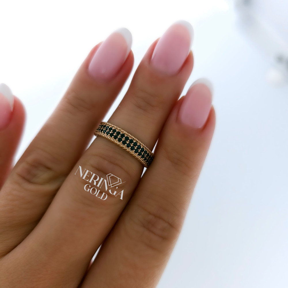 Rose gold women's ring #64908