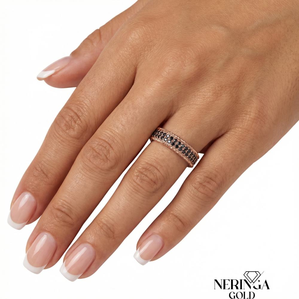 Rose gold women's ring #64908