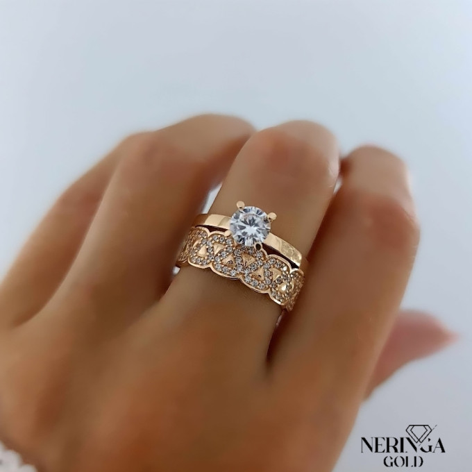 Rose gold women's ring #61283 Rose gold women's ring #61283