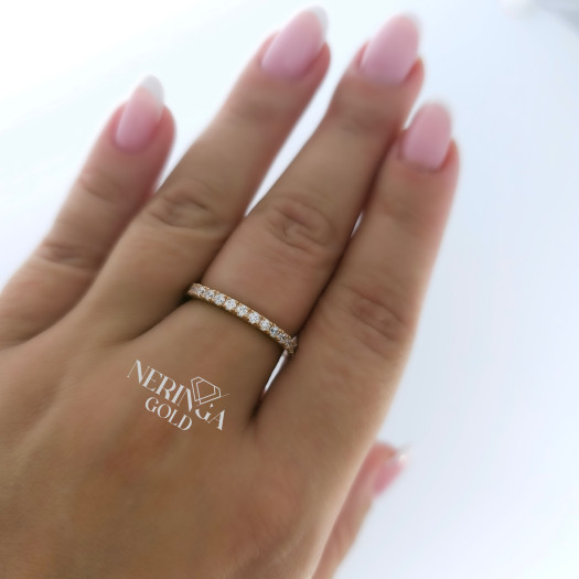 Rose gold women's ring #64919