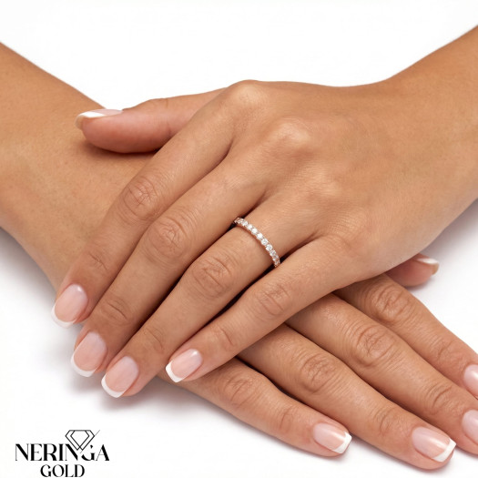 Rose gold women's ring #64919