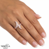 Rose gold women's ring #65742