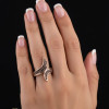 Rose gold women's ring #65735