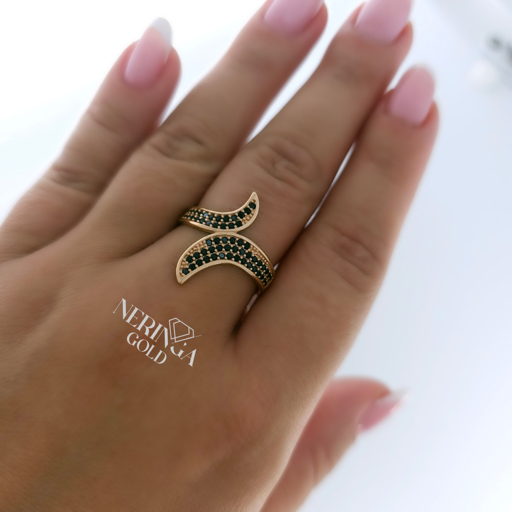Rose gold women's ring #65688