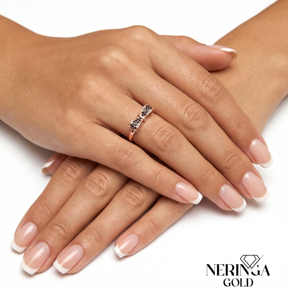 Rose gold women's ring #65739