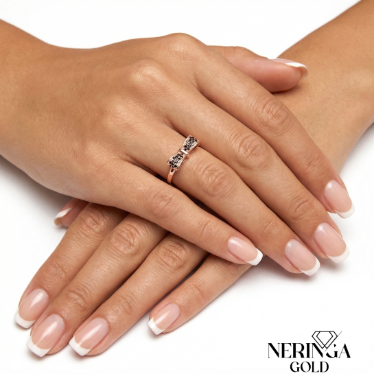 Rose gold women's ring #64974