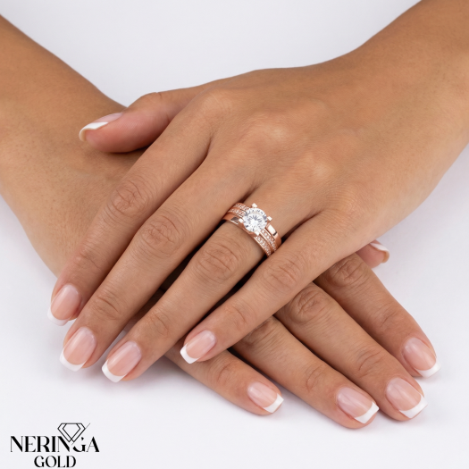 Rose gold women's ring #67943