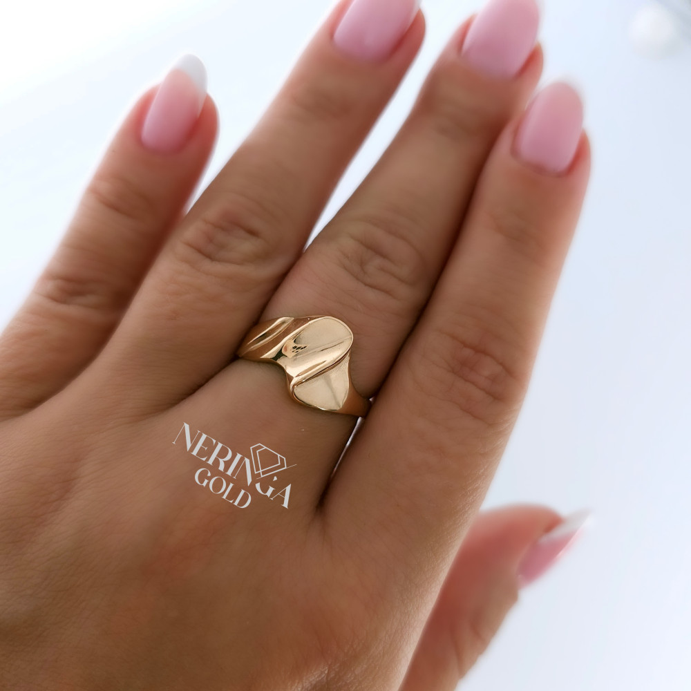 Rose gold women's ring #65487