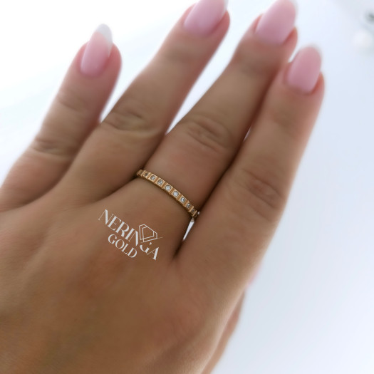 Rose gold women's ring #64870