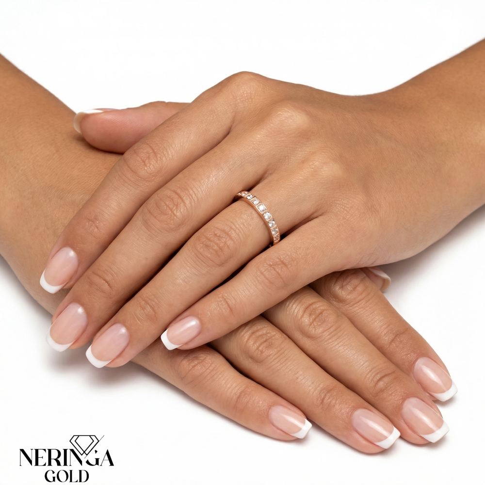 Rose gold women's ring #64864