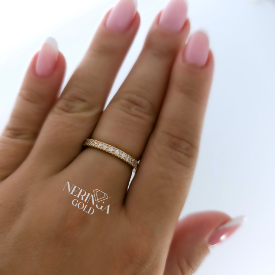 Rose gold women's ring #65055