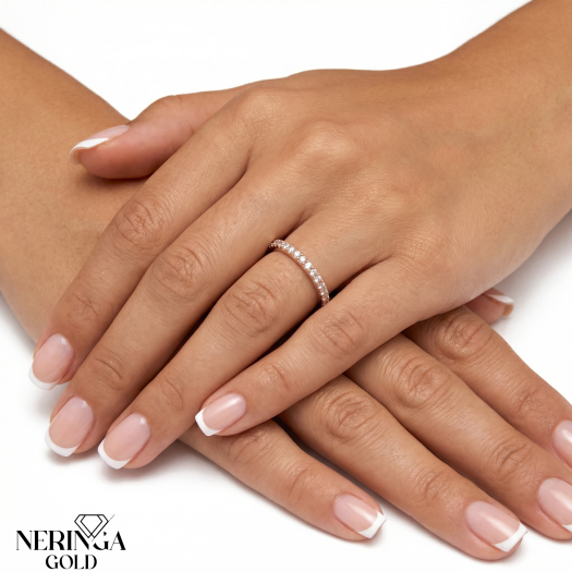 Rose gold women's ring #65055