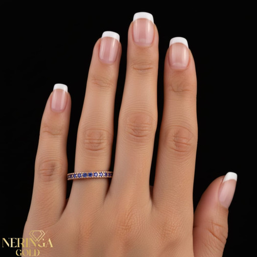 Rose gold women's ring #65060