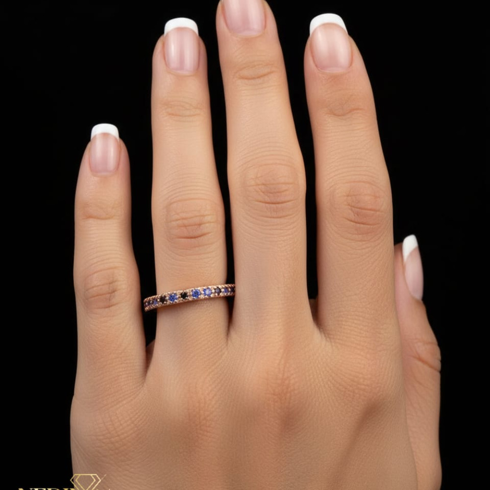 Rose gold women's ring #65712