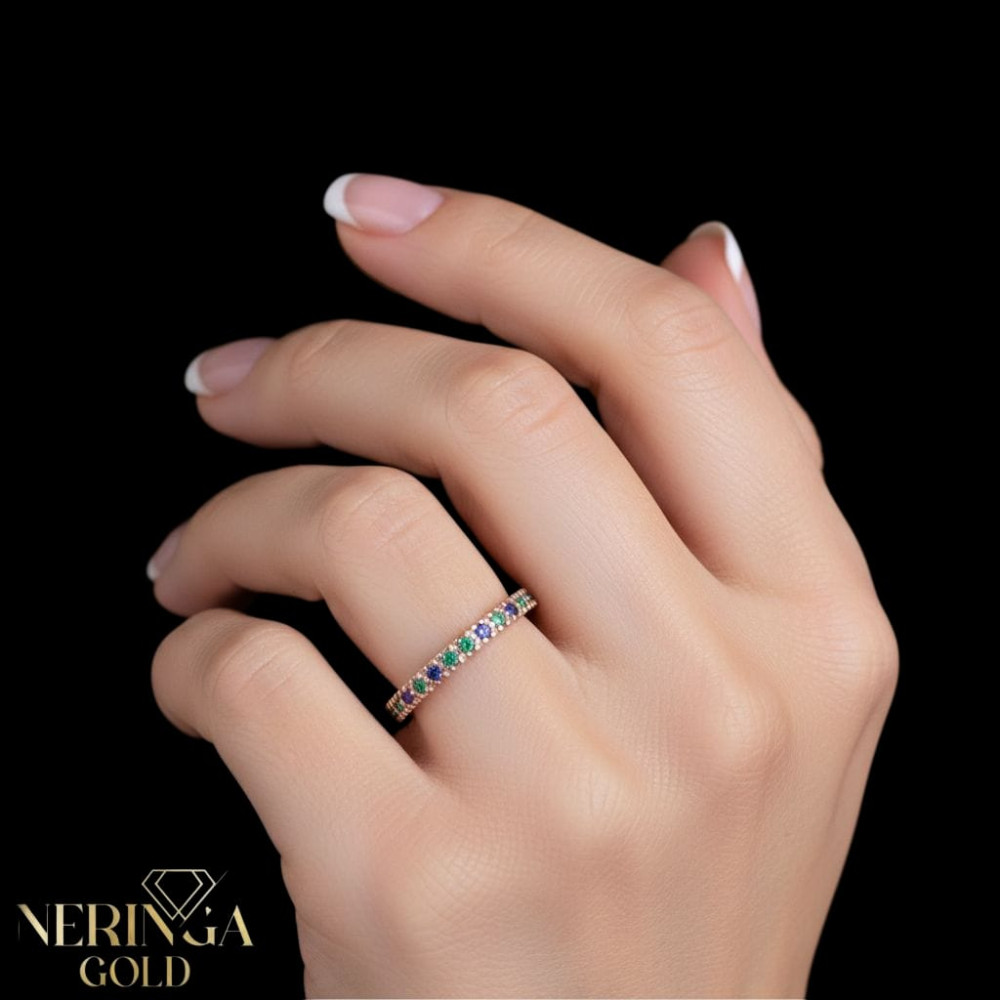 Rose gold women's ring #65276