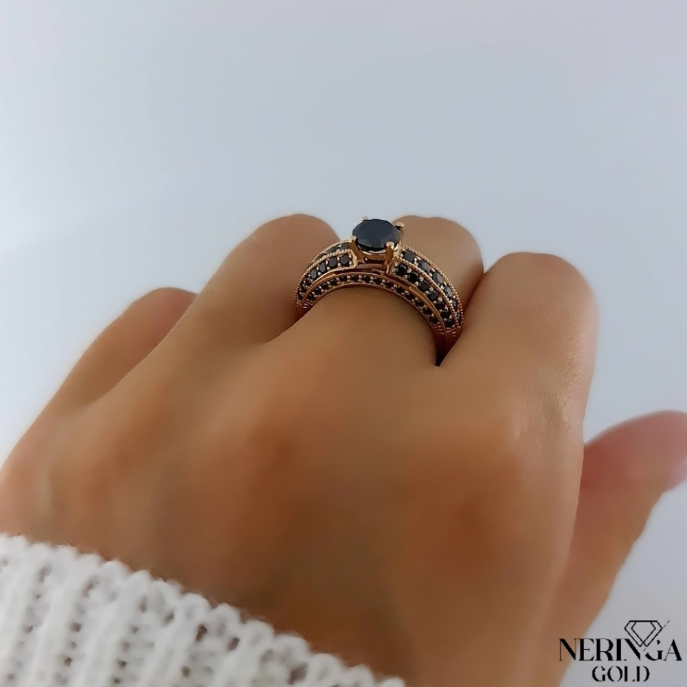 Rose gold women's ring #65468