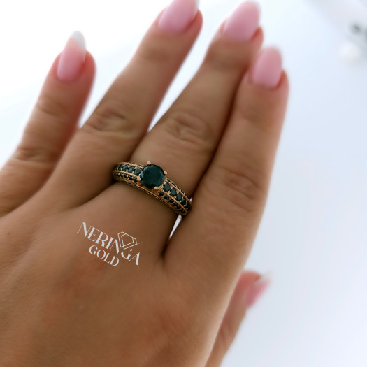 Rose gold women's ring #65468