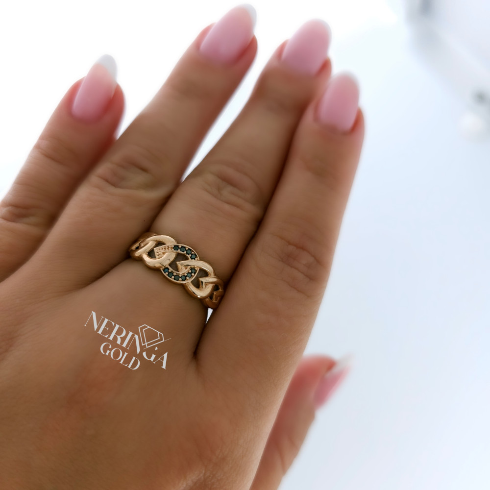 Rose gold women's ring #65403
