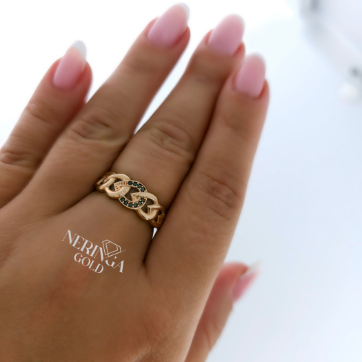 Rose gold women's ring #65403