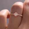 Rose gold women's ring #70247