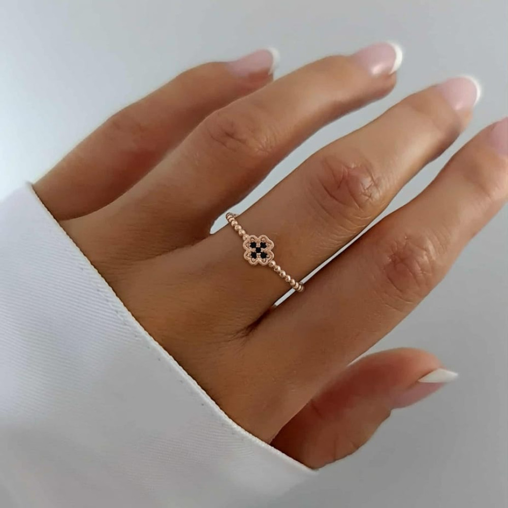 Rose gold women's ring #64878