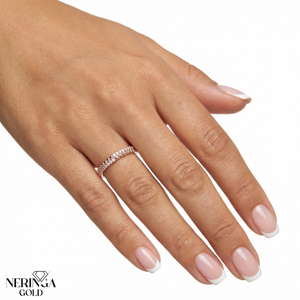 Rose gold women's ring #67247