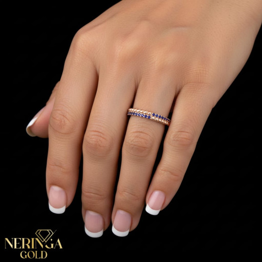 Rose gold women's ring #60041